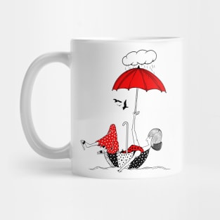 Umbrella in the rain Mug